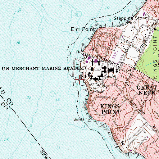 Topographic Map of Crowninshield Pier, NY