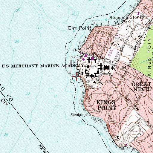 Topographic Map of Crowninshield Pier, NY