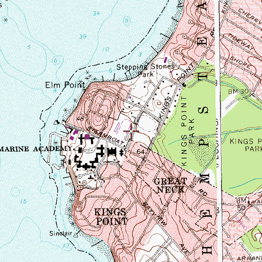Topographic Map of Brooks Stadium, NY