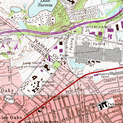 Topographic Map of Janet Leigh Hearing and Speech Center, NY