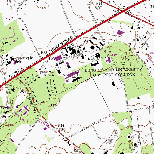 Topographic Map of Abrams Communication Center, NY