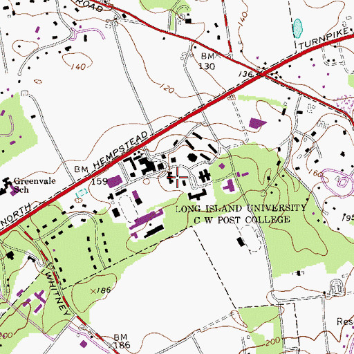 Topographic Map of Great Hall, NY