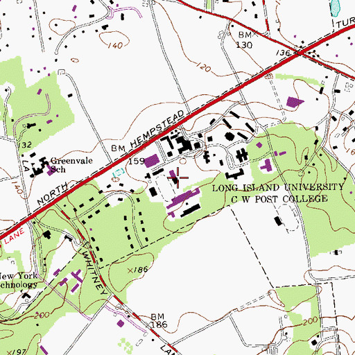 Topographic Map of Humanities Hall, NY
