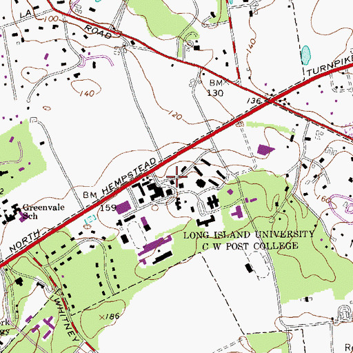 Topographic Map of Roth Hall, NY