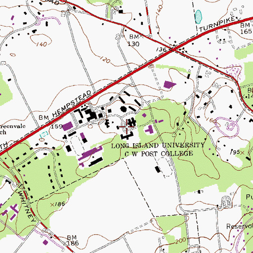 Topographic Map of Riggs Park, NY