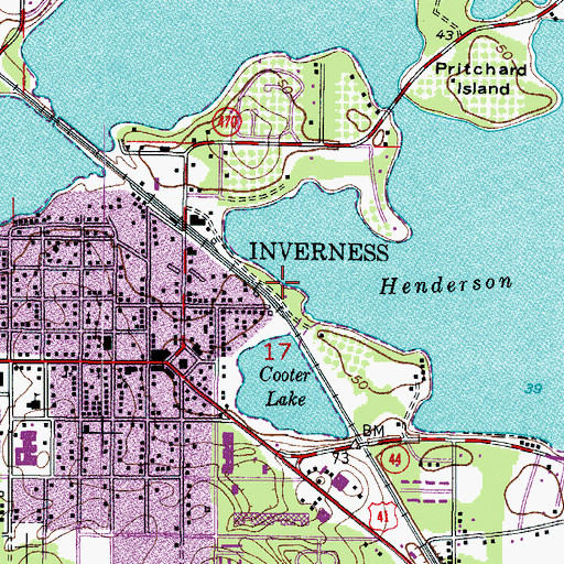 Topographic Map of Wallace Brooks Park, FL