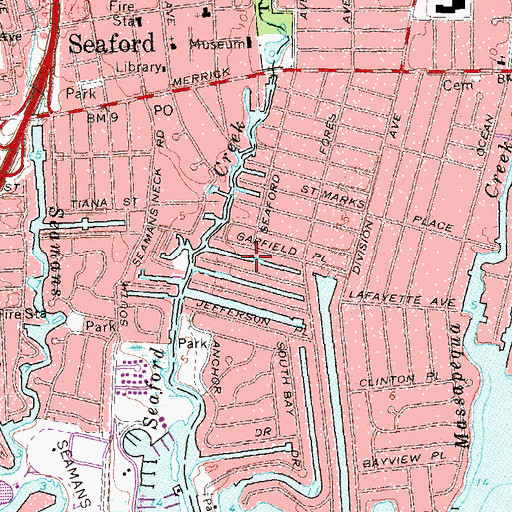 Topographic Map of Roosevelt Canal, NY