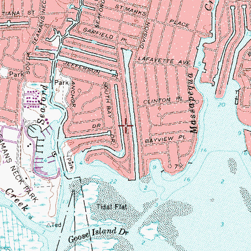 Topographic Map of South Bay Inlet, NY