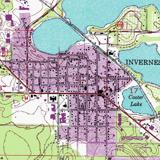 Topographic Map of Saint Margaret's Episcopal Church, FL