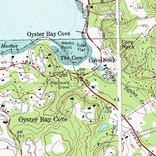 Topographic Map of Youngs Memorial Cemetery, NY