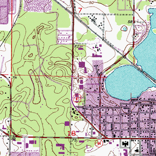 Topographic Map of Inverness Regional Shopping Center, FL