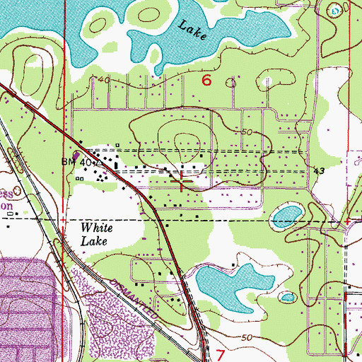 Topographic Map of Calvary Church of God, FL