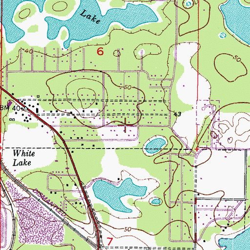 Topographic Map of First Church of God, FL