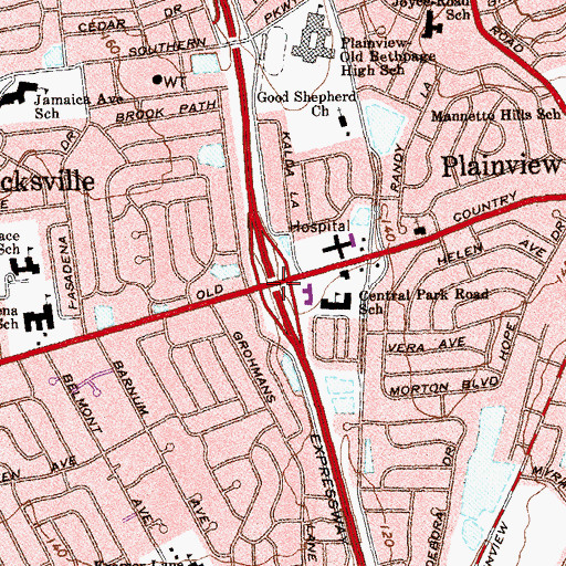 Topographic Map of Interchange 10, NY