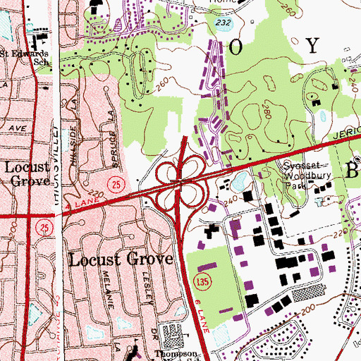 Topographic Map of Interchange 14, NY