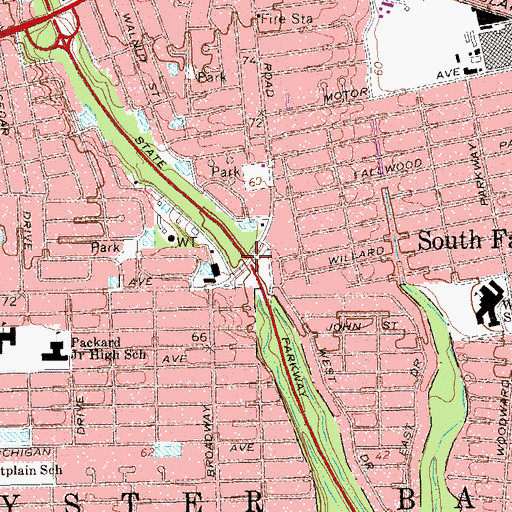 Topographic Map of Interchange B2, NY