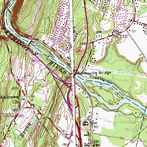 Topographic Map of Griffin Brook, CT