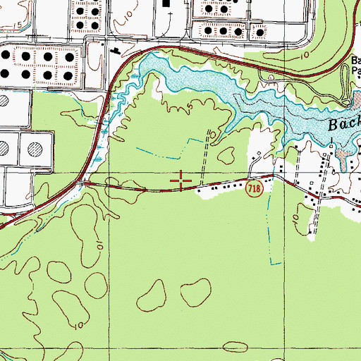Topographic Map of York County Department of Fire and Life Safety Station 6 Seaford, VA
