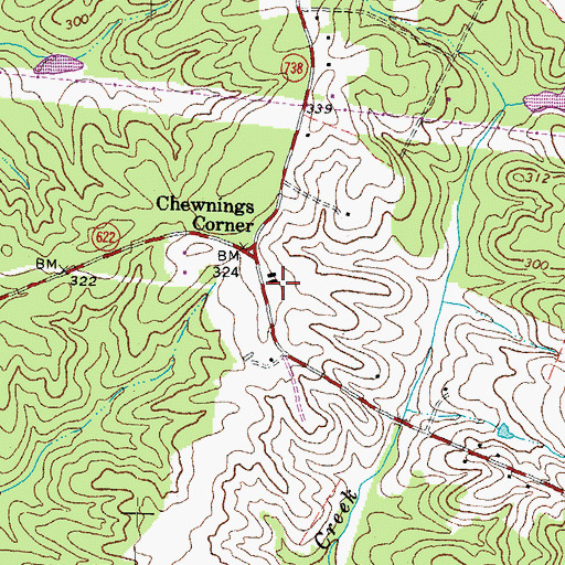 Topographic Map of Spotsylvania County Fire and Rescue Station 3, VA