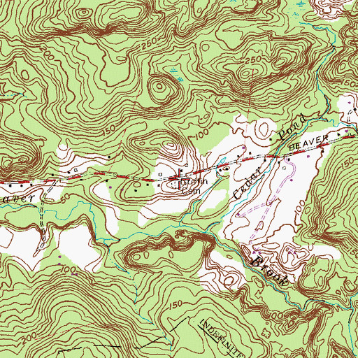Topographic Map of Griffin Cemetery, CT