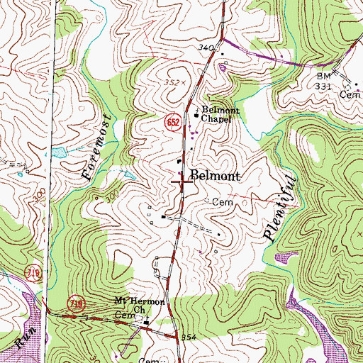 Topographic Map of Spotsylvania County Fire and Rescue Station 9, VA