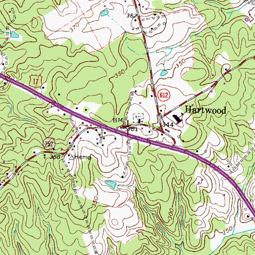 Topographic Map of Stafford County Fire and Rescue Department Station 6 Hartwood, VA