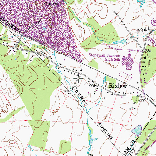 Topographic Map of Prince William County Police Department Western District Station, VA