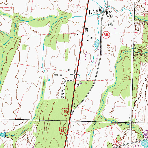 Topographic Map of Evergreen Volunteer Fire and Rescue Station 15, VA