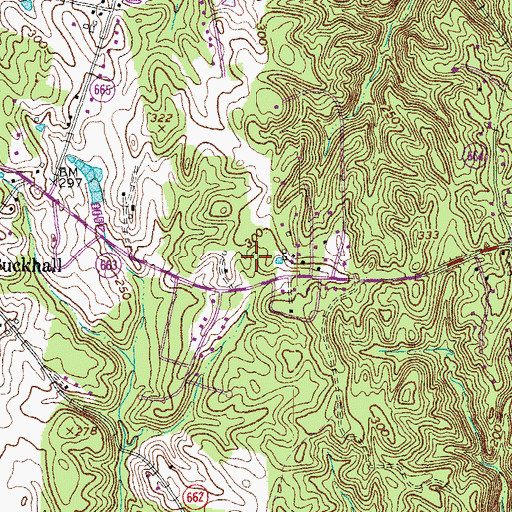 Topographic Map of Buckhall Volunteer Fire Department Station 16, VA