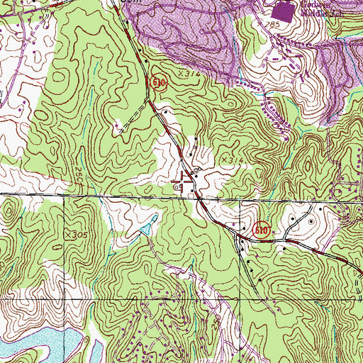 Topographic Map of Dumfries-Triangle Rescue Squad, VA
