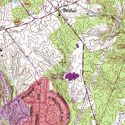 Topographic Map of Dale City Volunteer Fire Department Station 20, VA