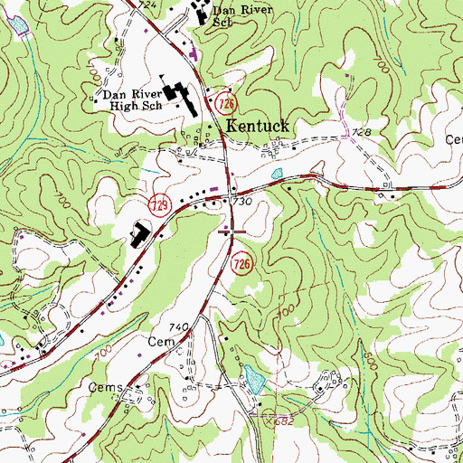 Topographic Map of Kentuck Volunteer Fire Department, VA