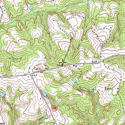 Topographic Map of Laurel Grove Volunteer Fire and Rescue, VA