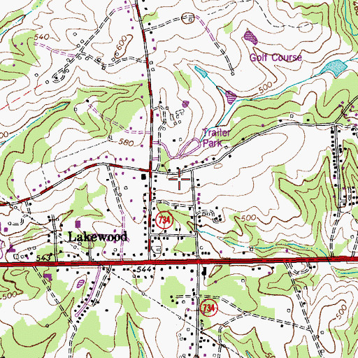 Topographic Map of Ringgold Volunteer Fire and Rescue, VA