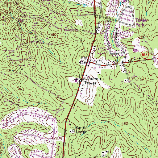 Topographic Map of Coles District Volunteer Fire Department and Rescue Squad Station 6, VA