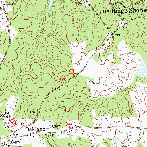Topographic Map of Trevilians Volunteer Fire Department Company 6, VA