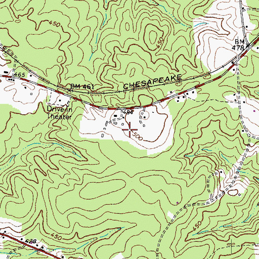 Topographic Map of Louisa County Rescue Squad, VA
