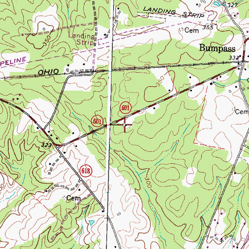 Topographic Map of Lake Anna Rescue, VA