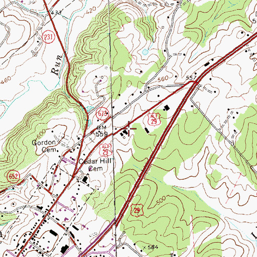 Topographic Map of Madison County Rescue Squad, VA