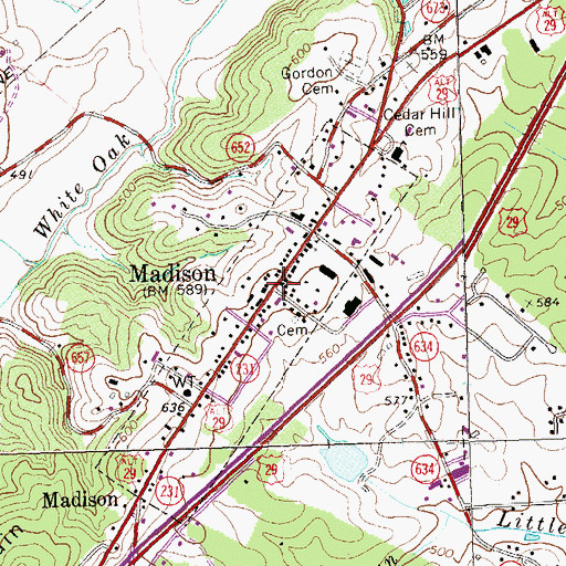 Topographic Map of Madison County Sheriffs Office, VA