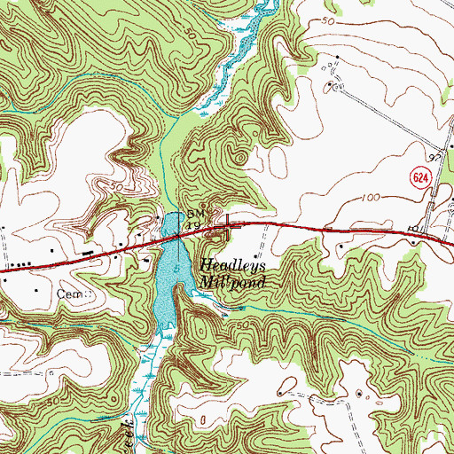 Topographic Map of Callo Rescue Squad, VA