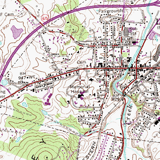 Topographic Map of Luray Volunteer Rescue Squad, VA