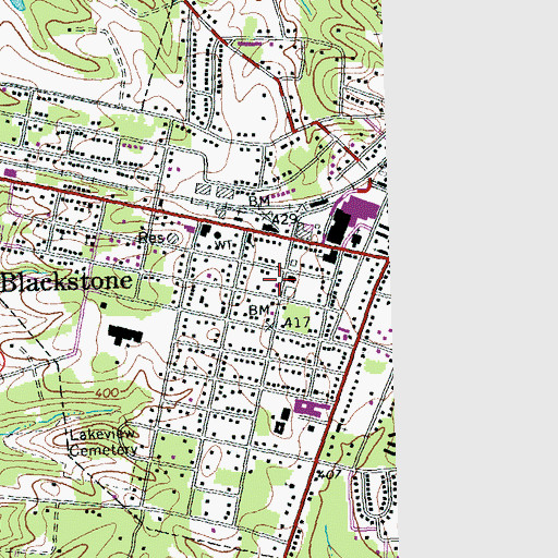 Topographic Map of Nottoway County Emergency Squad Substation, VA