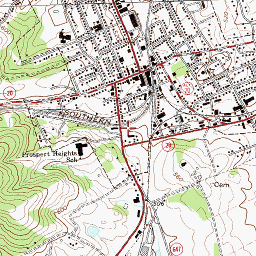 Topographic Map of Orange Volunteer Fire Company, VA