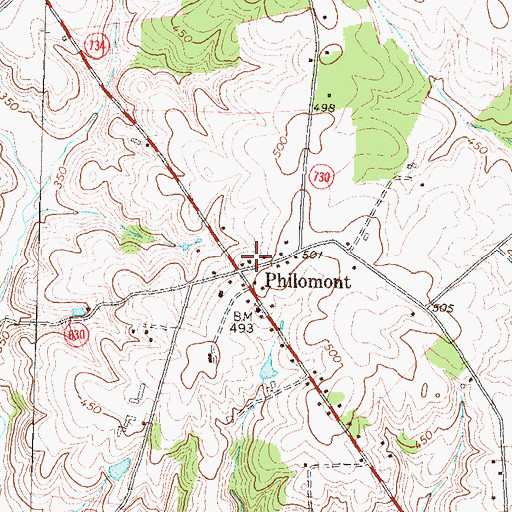 Topographic Map of Loudoun County Fire and Rescue Philomont Volunteer Fire Department Station 8, VA