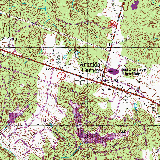 Topographic Map of Rescue Squad Station 1, VA