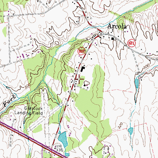 Topographic Map of Loudoun County Fire and Rescue Arcola Pleasant Valley Volunteer Fire Department Station 9, VA