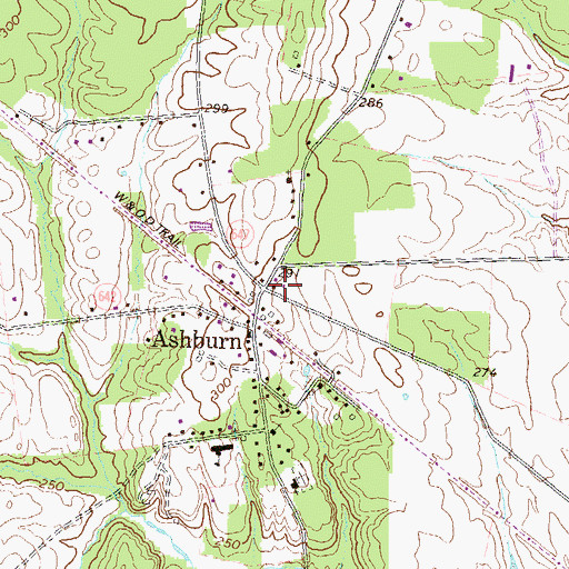 Topographic Map of Loudoun County Fire and Rescue Ashburn Volunteer Fire and Rescue Station 6, VA
