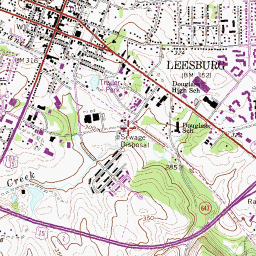 Topographic Map of Loudoun County Volunteer Rescue Squad Company 13, VA