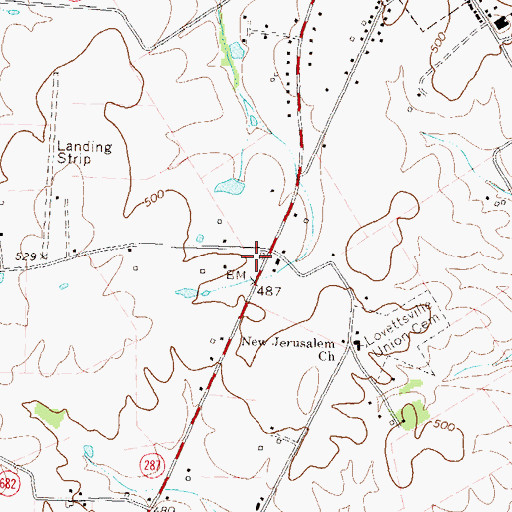 Topographic Map of Lovettsville Volunteer Fire and Rescue Company 12, VA